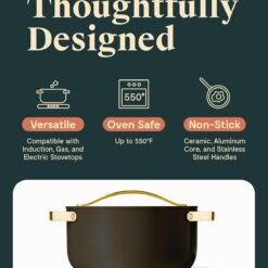 Caraway Nonstick Ceramic Dutch Oven Pot with Lid (6.5 qt, 10.5