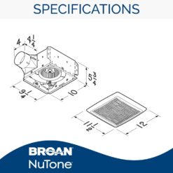 Broan-NuTone AE110 Invent Flex ENERGY STAR Qualified Single-Speed Ventilation Fan, 110 CFM 1.0 Sones, White