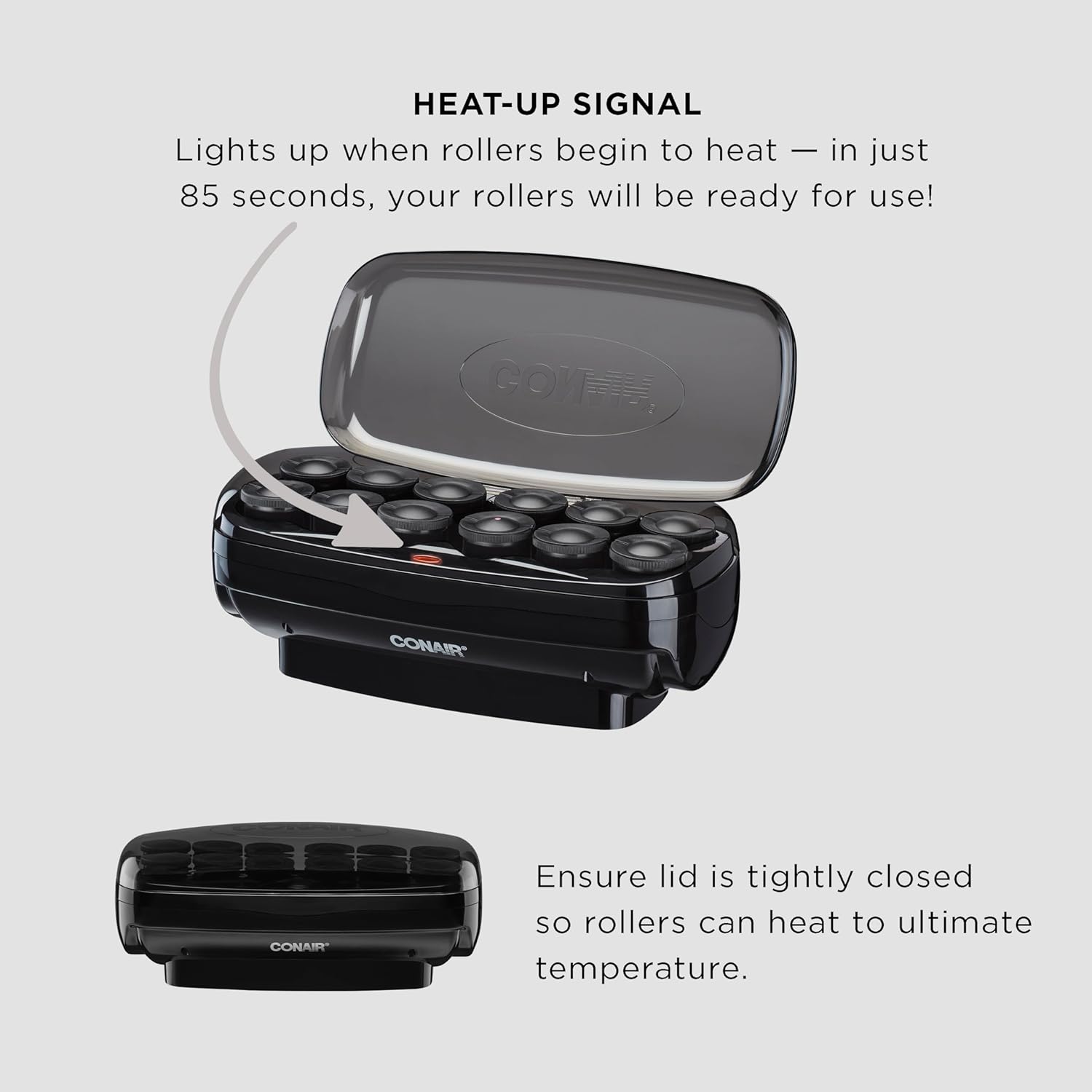 Conair Hot Rollers Hair Curlers for Long, Medium and All Hair | Heated Rollers with Hair Roller Clips Included