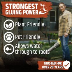 Liquid Rubber Pre-Mixed Mulch Glue - Long Lasting Bond for Landscaping and Gardens, 5 Gallon