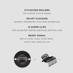 Conair Hot Rollers Hair Curlers for Long, Medium and All Hair | Heated Rollers with Hair Roller Clips Included