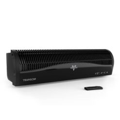 Vornado TRANSOM Window Fan with 4 Speeds, Remote Control, Reversible Exhaust Mode, Weather Resistant Case, Black, Whole Room