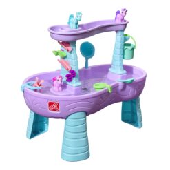 Step2 Rain Showers and Unicorns Water Table, Kids Water and Sand Activity Sensory Playset, Summer Outdoor Toys, Blue & Purple