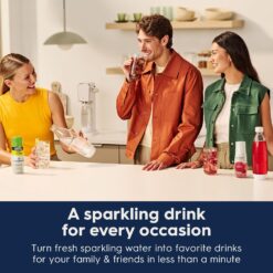 SodaStream Terra Soda Streaming Machine - Sparkling Water Maker with CO2 & Bubly Drop - Eco-Friendly, No Batteries Needed - Black