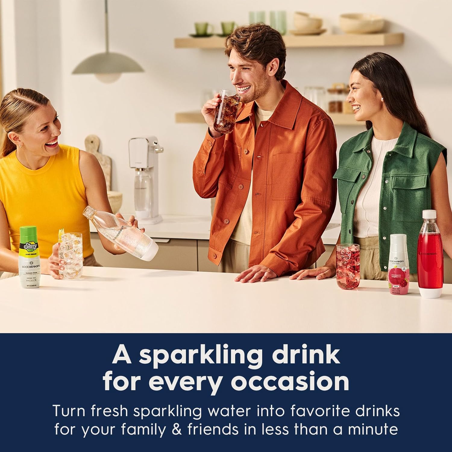 SodaStream Terra Soda Streaming Machine - Sparkling Water Maker with CO2 & Bubly Drop - Eco-Friendly, No Batteries Needed - Black