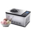 Whynter Ice Cream Maker Machine Automatic 2.1 Qt. with Built-In Compressor, ICM-200LS, Stainless Steel