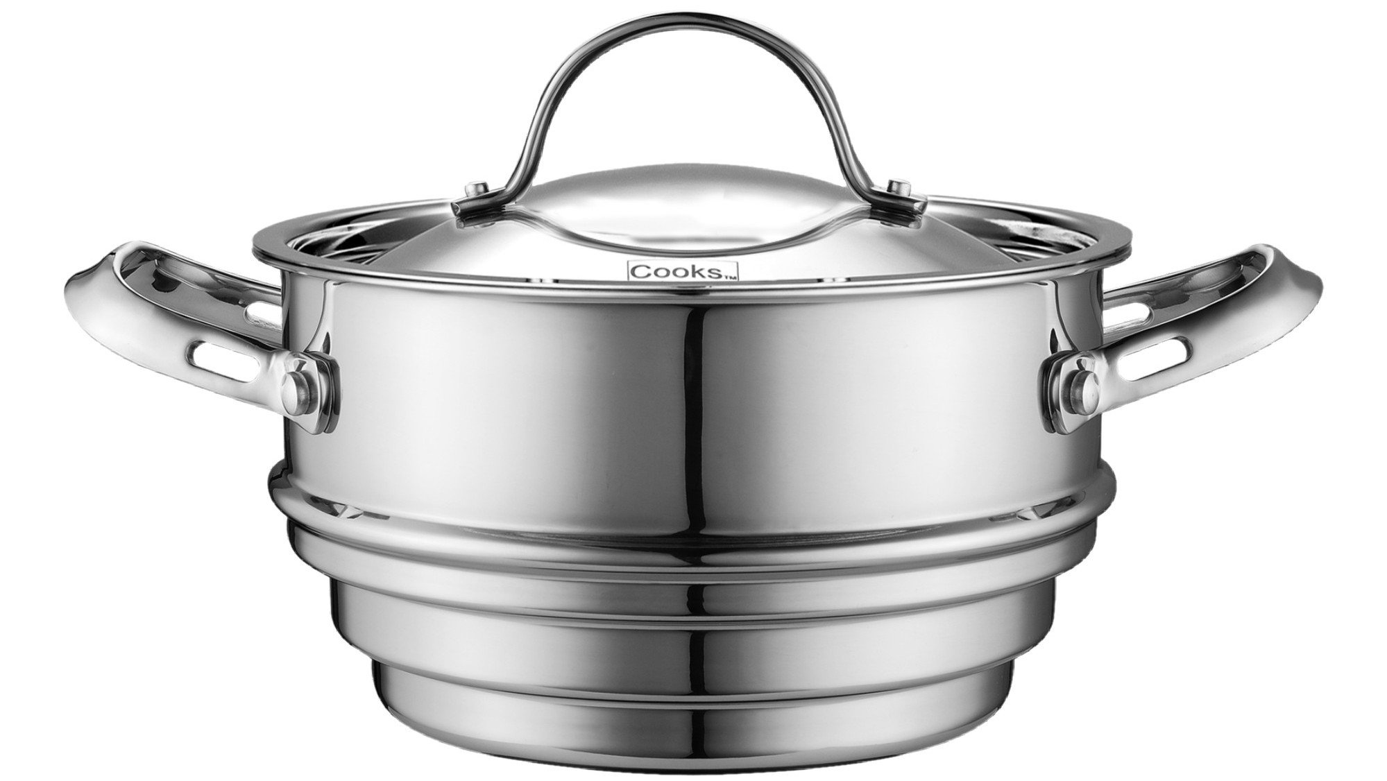 Cooks Standard Stainless Steel Kitchen Cookware Sets 10-Piece, Multi-Ply Full Clad Pots and Pans Cooking Set, Silver