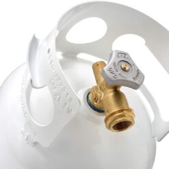 FLAME KING YSN5LB 5 Pound Propane Tank Cylinder, Great For Portable Grills, Fire Pits, Heaters And Overlanding, White