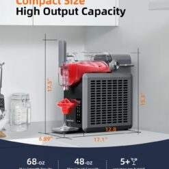 CyberChill Slushie Machine, 24-Hour Delay Start&Cold Retention, Frozen Drink Maker with 5 Preset Programs