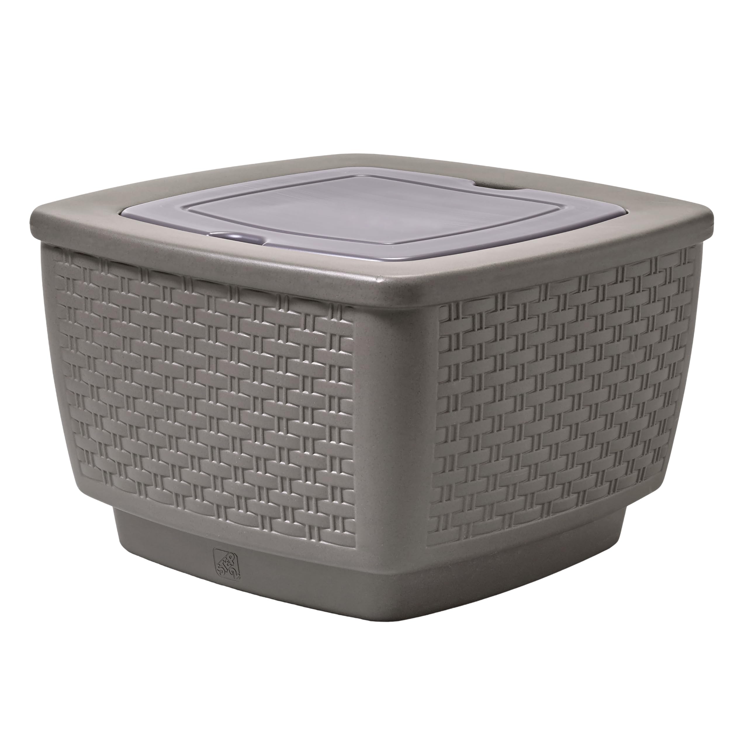 Step2 Just Chillin Patio Table & Ice Bin, Outdoor Waterproof Patio Furniture, Doubles as Cooler, Level Tabletop, Made of Durable Plastic, Gray