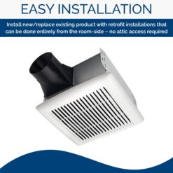 Broan-NuTone AE110 Invent Flex ENERGY STAR Qualified Single-Speed Ventilation Fan, 110 CFM 1.0 Sones, White