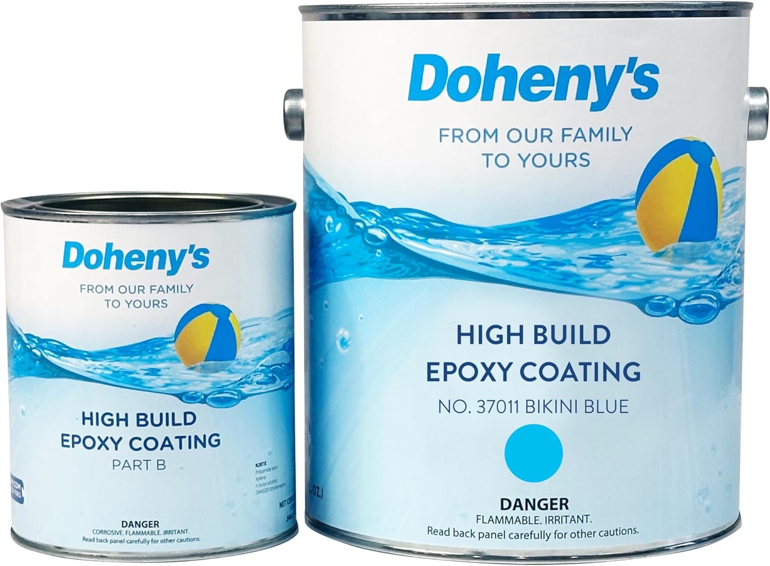 Doheny’s Pro-Grade High Build Self-Priming Epoxy Swimming Pool Paint | A Superior Epoxy Coating That, Bikini Blue