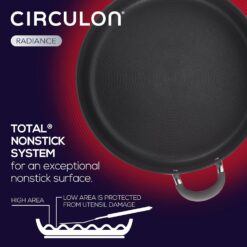 Circulon 83903 Radiance Hard Anodized Nonstick Cookware Pots and Pans Set, 10 Piece, Gray