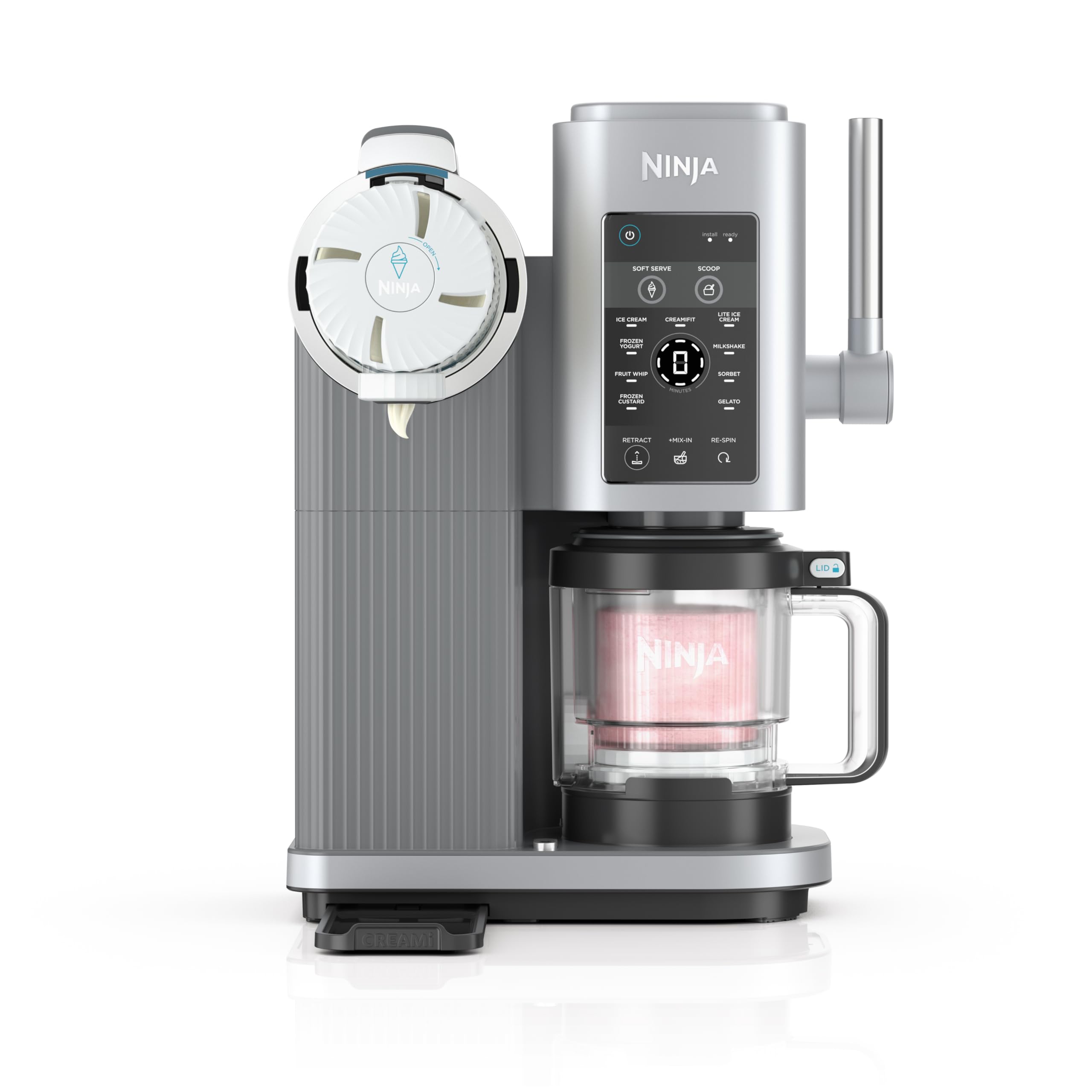 Ninja Swirl by CREAMi Ice Cream and Soft Serve Maker, Sorbet, Milkshake, Frozen Yogurt, Low Calories Program & More, 13-in-1
