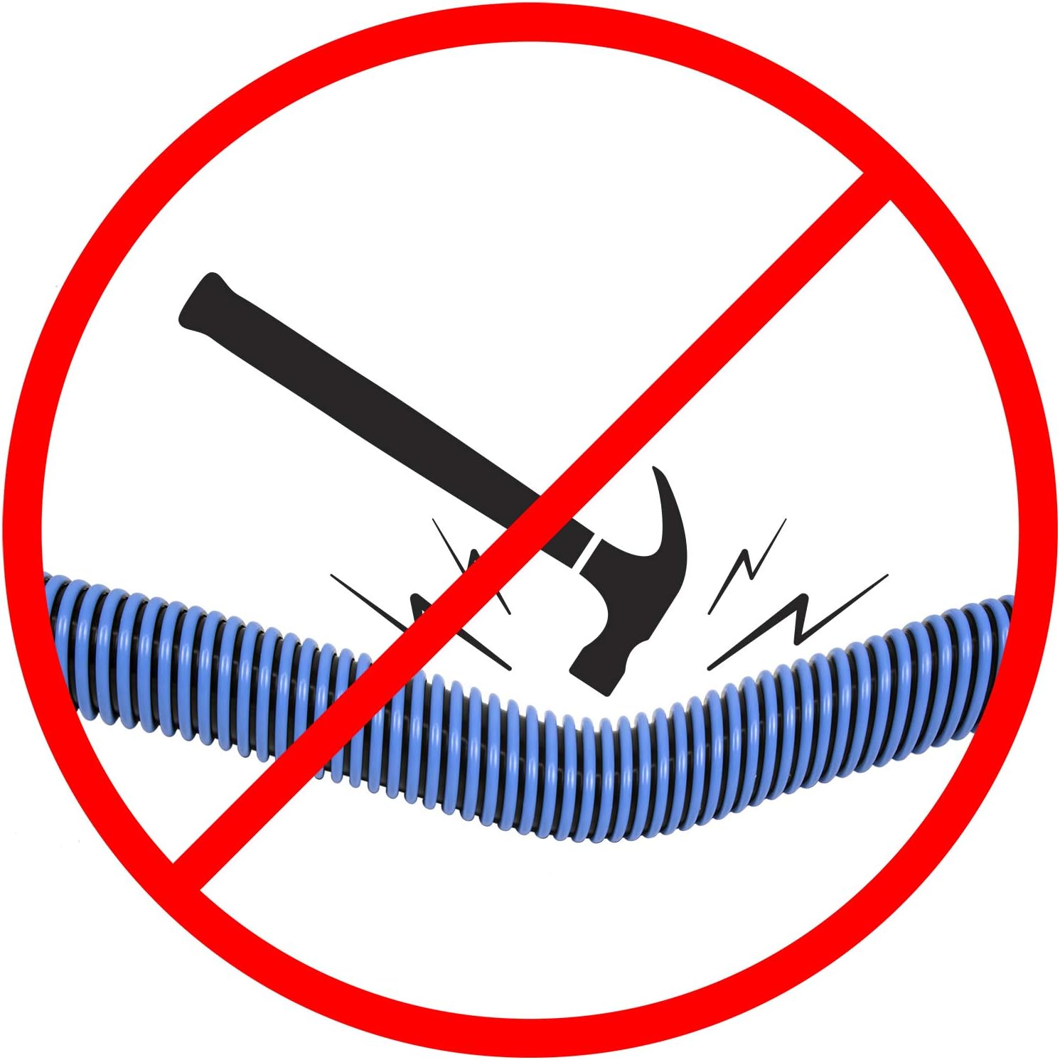 Poolmaster 33430 Heavy Duty In-Ground Pool Vacuum Hose With Swivel Cuff, Made in the USA, 1-1/2-Inch by 30-Feet