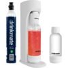 Drinkmate OmniFizz Sparkling Water and Soda Maker, Carbonates Any Drink, Special Bundle - Includes 60L CO2 Cylinder (Classic White)
