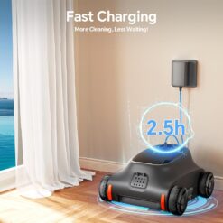 RERIOU Pool Vacuum 150 Mins Running Up to 2000 Sq.ft, Robotic Pool Cleaner, Cordless Robotic Pool Vacuum for Above Ground Pool