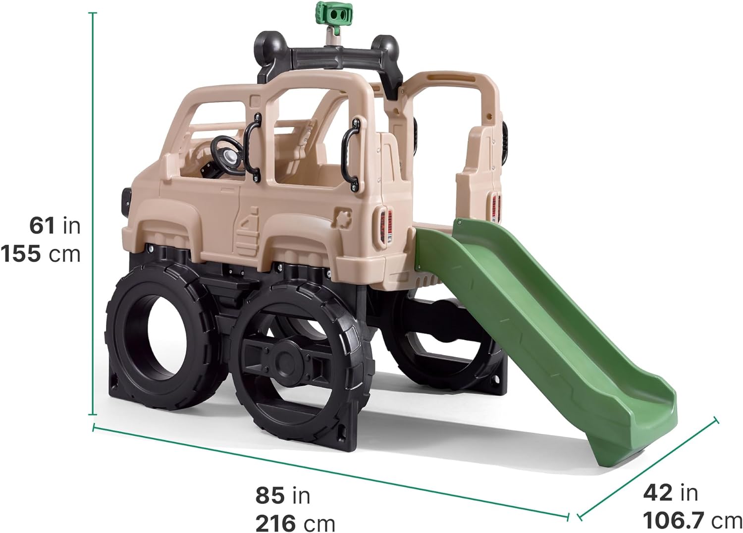 Step2 Truck Climber, Kids Outdoor Playset, Backyard Playground Set, Slide & Climbing Wall, Outside Jungle Gym, for Toddlers 2-5 Years Old