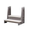 Step2 Hot Tub Storage Steps with Handrails, 2-Step Stool, Waterproof Stairs for Outdoor/Indoor Pool or Jacuzzi, Dark Cedar