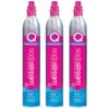 SodaStream CO2 Gas Carbonation Bundle, 3x 60L QuickConnect Cylinders, Pink CQC System - Never run out of CO2 Again
