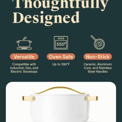 Caraway Nonstick Ceramic Dutch Oven Pot with Lid (6.5 qt, 10.5
