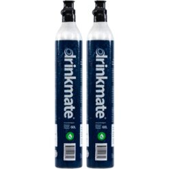 Drinkmate Threaded 60L CO2 Exchange Carbonation Cylinders, Compatible w/SodaStream (Screw-In), Aarke, 14.5 Oz (Set of 2)