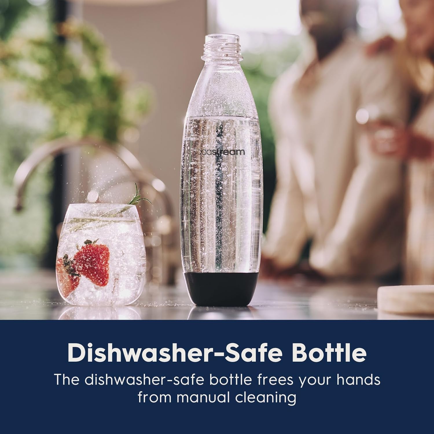 SodaStream Terra Soda Streaming Machine - Sparkling Water Maker with CO2 & Bubly Drop - Eco-Friendly, No Batteries Needed - Black