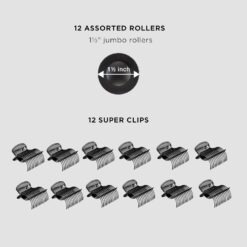 Conair Hot Rollers Hair Curlers for Long, Medium and All Hair | Heated Rollers with Hair Roller Clips Included
