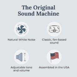 Yogasleep Dohm (White/Gray) The Original White Noise Machine, Relaxing Natural Sound from a Real Fan