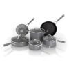 Ninja Pots and Pans Set Non Stick | Comfort Grip 10-Piece Cookware Set with NeverStick, Oven Safe to 400°F, CW69010
