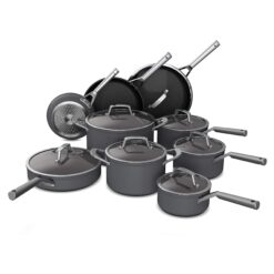 Ninja Cookware, Ninja NeverStick Premium, 16-Piece Pots and Pans Set, Non Stick Frying Pans, Kitchen Essentials, Stock Pot