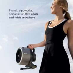 Shark FlexBreeze HydroGo Fan Ultra-powerful Portable Fan, Grey, FA052