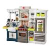 Step2 Elegant Edge Kids Kitchen Playset, Indoor/Outdoor Kitchenette, Interactive Play with Lights and Sounds, Made of Durable Plastic