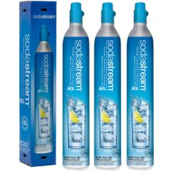 SodaStream CO2 Gas Carbonation Bundle - 3 Cylinders - Blue Screw-in System - Never run out of CO2 Again