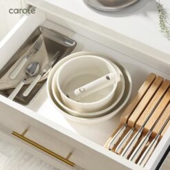 CAROTE Pots and Pans Set Non Stick, 15pcs Cookware Sets, Dishwasher/Oven/Fridge Safe, Kitchen Set, Space Saving Pots Set