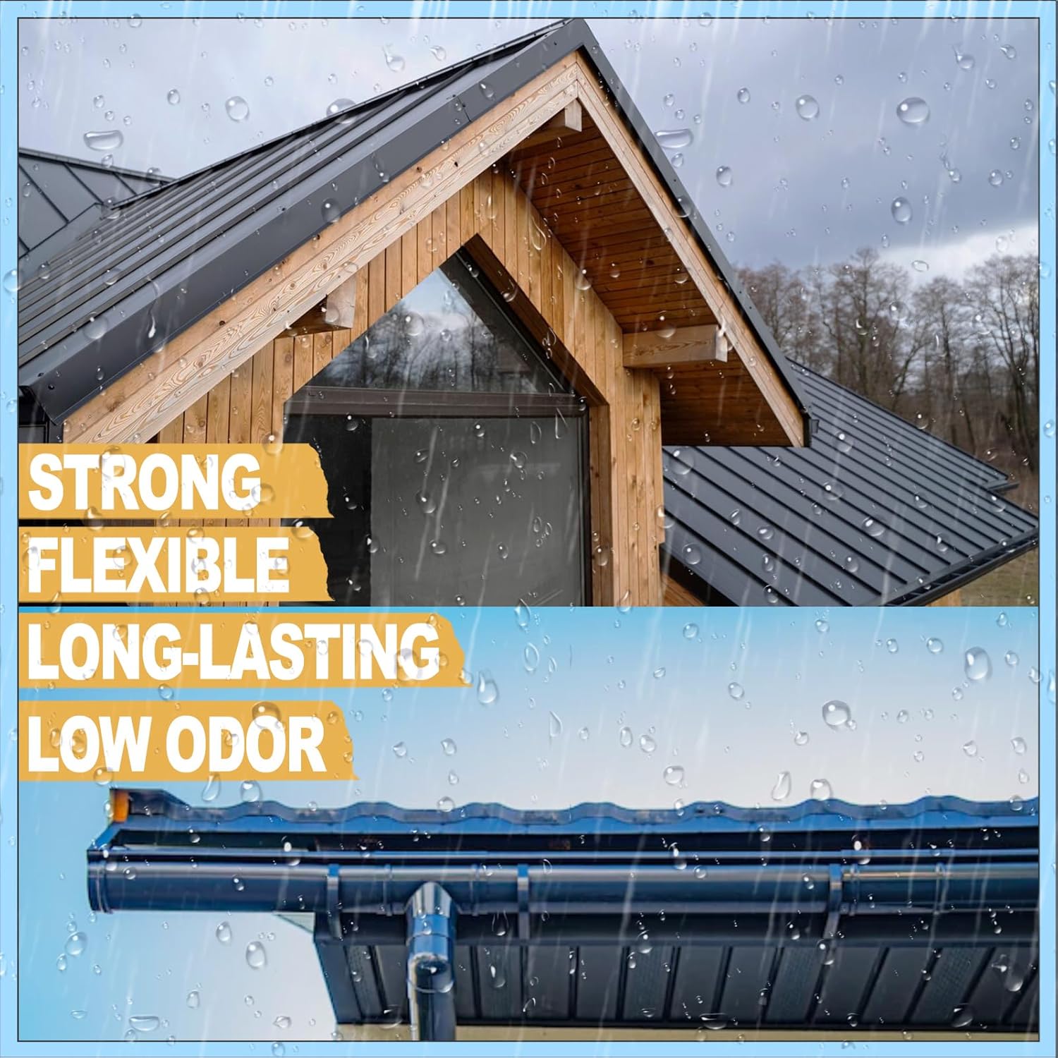 Wadities Wall Bathroom Roof Water-Based Waterproof Coating, Liquid Waterproof Sealant Clear - 5 Gallon