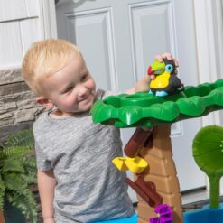 Step2 Tropical Rainforest Water Table, Kids Water and Sand Activity Sensory Playset, Summer Outdoor Toys, Blue & Brown