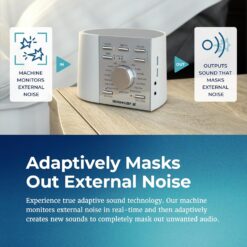 Adaptive Sound Technologies Sound + Sleep SE Noise Machine - White Noise Machine - White/Silver