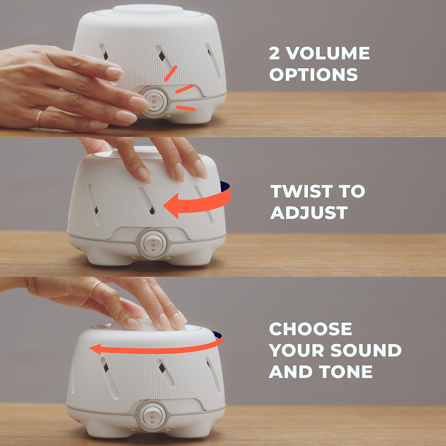 Yogasleep Dohm (Gray) The Original White Noise Machine, Relaxing Natural Sound from a Real Fan, Travel Size Pink Noise Machine