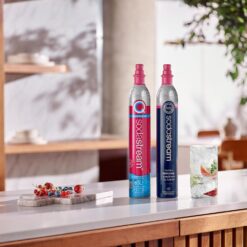 SodaStream CO2 Gas Carbonation Bundle, 3x 60L QuickConnect Cylinders, Pink CQC System - Never run out of CO2 Again