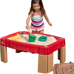 Step2 Naturally Playful Sand Table, Kids Sand Activity Sensory Table, 5 Piece Accessory Kit, Toddler Summer Outdoor Toys, 2+ Years Old