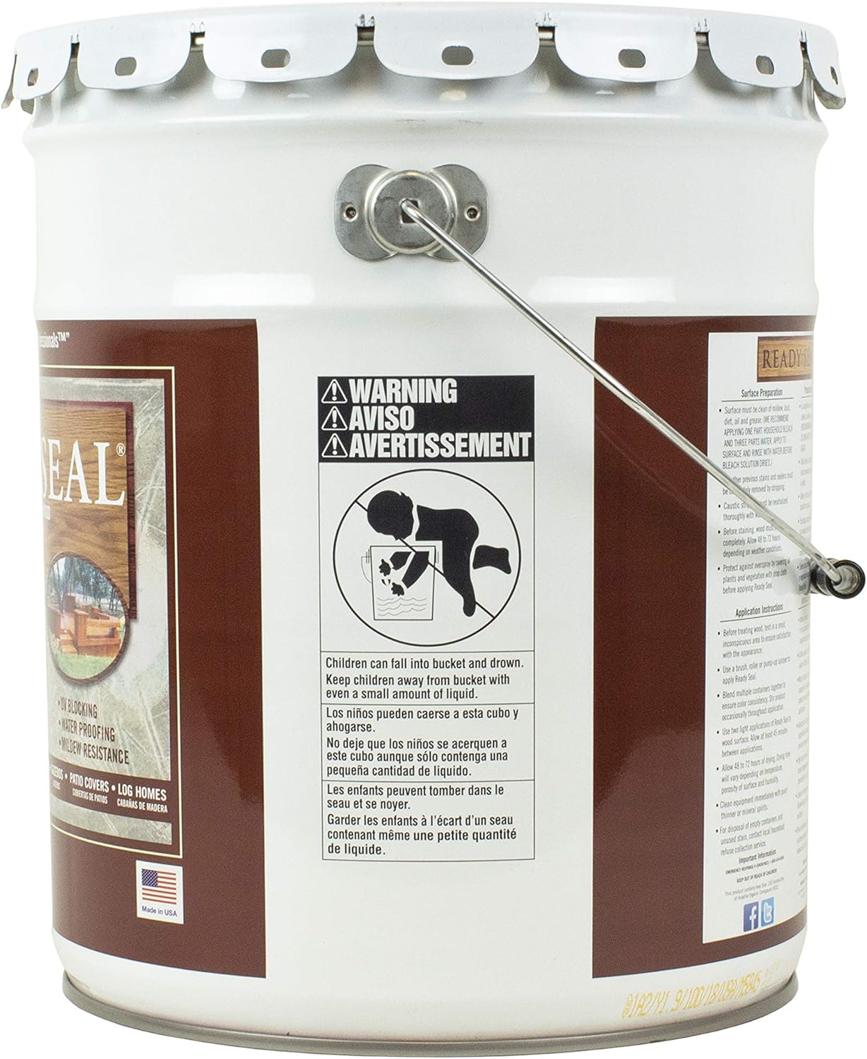 Ready Seal 512 5-Gallon Pail Natural Cedar Exterior Stain and Sealer for Wood