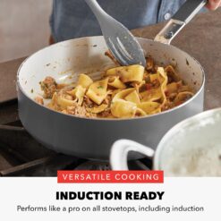 GreenPan x Bobby Flay 13 Piece Cookware Pots and Pans Set, Professional Grade Aluminum, PFAS-Free Ceramic Nonstick, Graphite