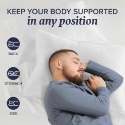Beckham Hotel Collection Bed Pillows Standard/Queen Size Set of 2 - Original Down Alternative Pillow for Sleeping