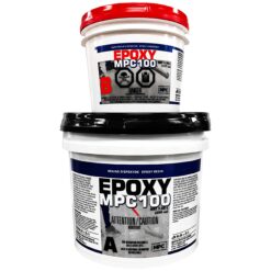 Master Protective Coatings MPC-100 Epoxy Resin Kit, 3-Gallon Clear & Pre-Tinted Resin, Light Grey, Floor Epoxy Kit