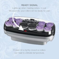 Conair Hot Rollers Hair Curlers for Long, Medium and All Hair, Heated Rollers with Roller Clips Included