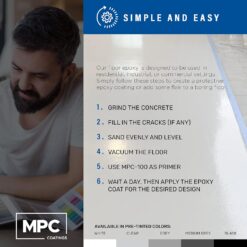 Master Protective Coatings Black Epoxy Resin Coating for Floors & Counter Tops, Self Leveling - 3 Gallon Kit, PRETINT BLACK