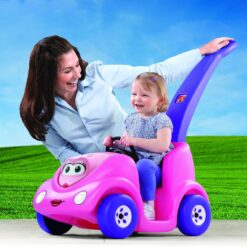 Step2 Push Around Buggy Kids Push Car, Ride On Toy, Stroller Substitute, Includes Seat Belt & Horn, Made of Durable Plastic, Pink