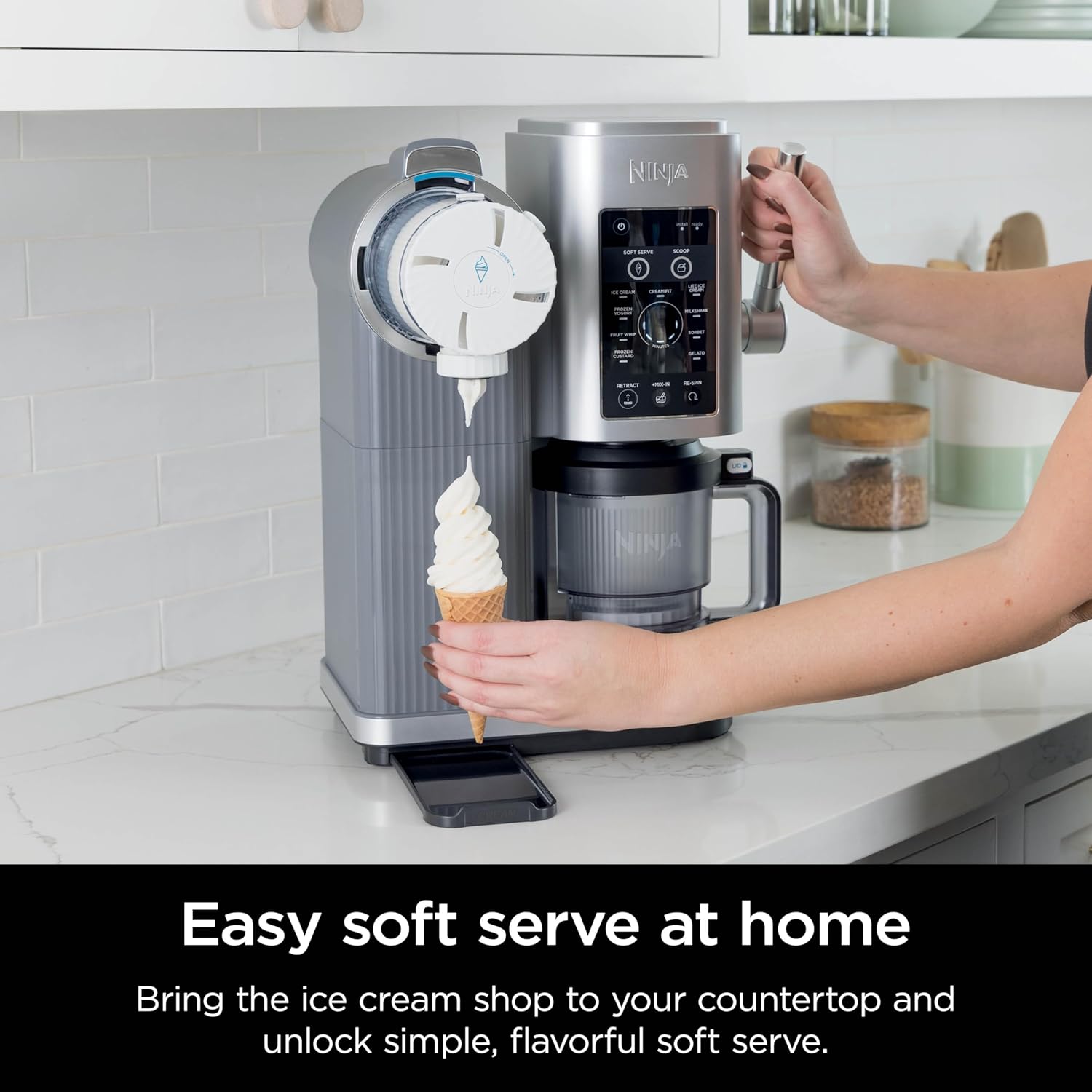 Ninja Swirl by CREAMi Ice Cream and Soft Serve Maker, Sorbet, Milkshake, Frozen Yogurt, Low Calories Program & More, 13-in-1