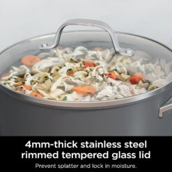 Ninja Pots and Pans Set Non Stick | Comfort Grip 10-Piece Cookware Set with NeverStick, Oven Safe to 400°F, CW69010